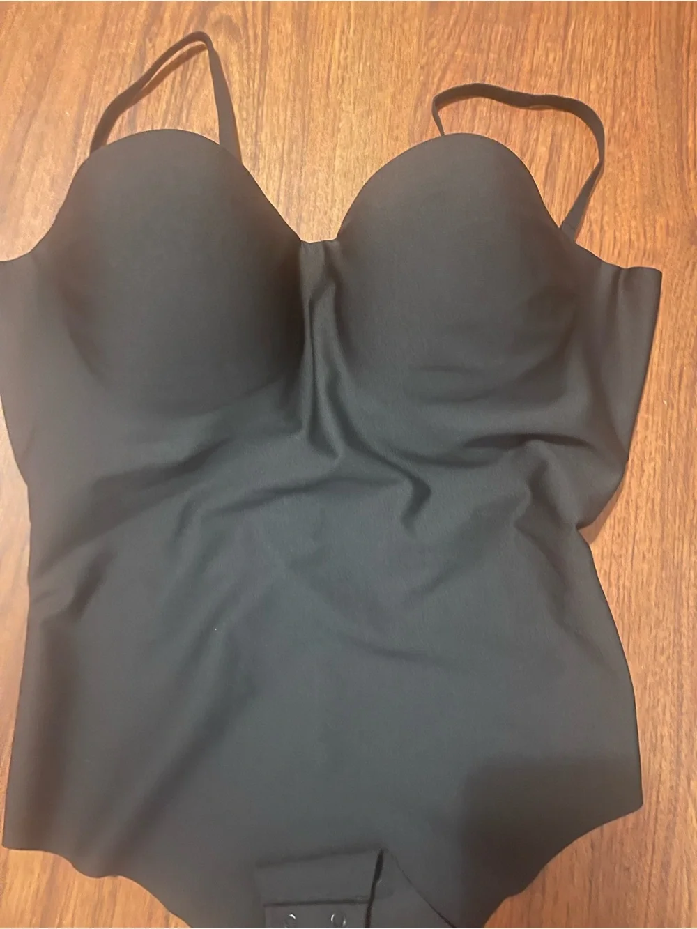 SKIMS Black Strapless Sweetheart One-Piece Swimsuit